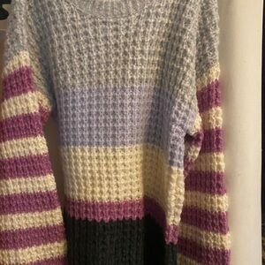 Cat & Jack Multicolor Striped Kids Sweater